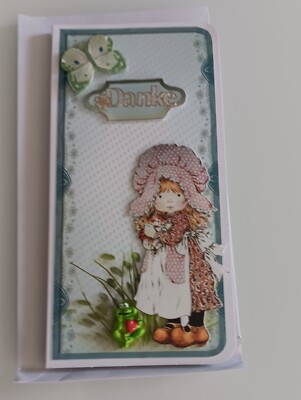3D Geschenkkarten.Sarah Kay. Danke... Handarbeit #165
