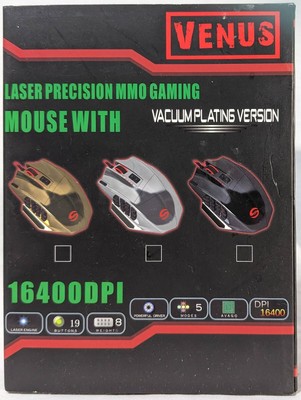 NEW UtechSmart Venus Gaming Mouse RGB Wired 16400DPI High Precision Laser RARE