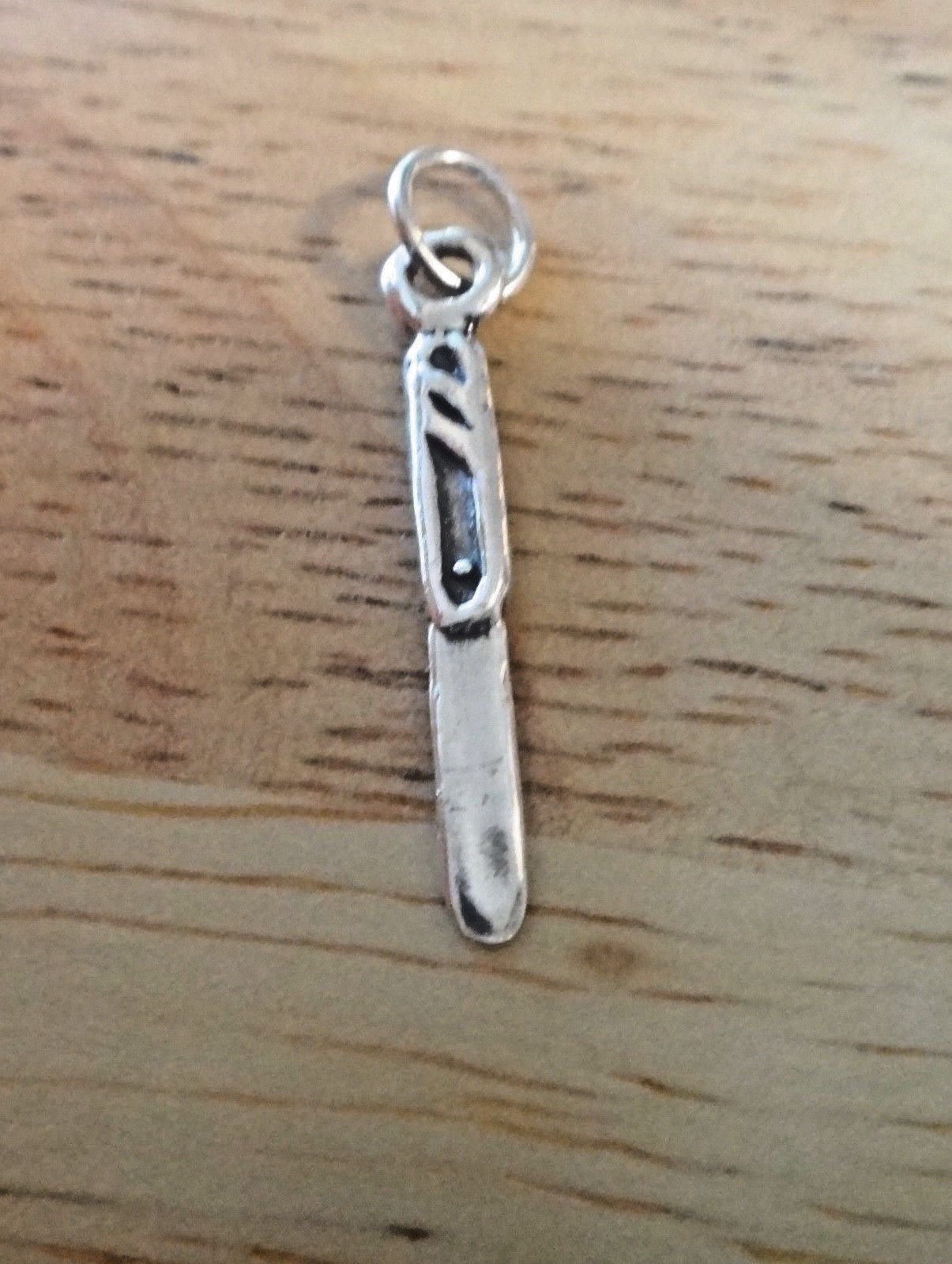 Sterling Silver 23x3mm Kitchen Food Utensil Knife Charm