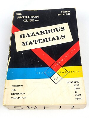 Fire Protection Guide on Hazardous Materials Third Edition Very Rare NFPA