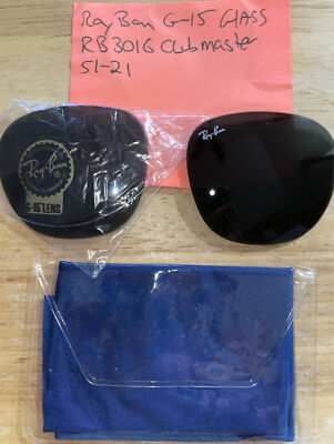 New Ray-Ban RB3016 / RB2176 Glass G-15 lenses / 51mm / Free RB Case