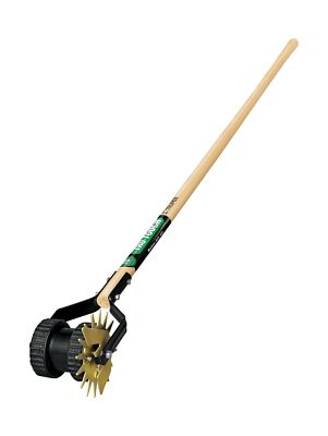 Truper 32100 Tru Tough Rotary Lawn Edger with Dual Wheel and Ash Handle, 48-I...
