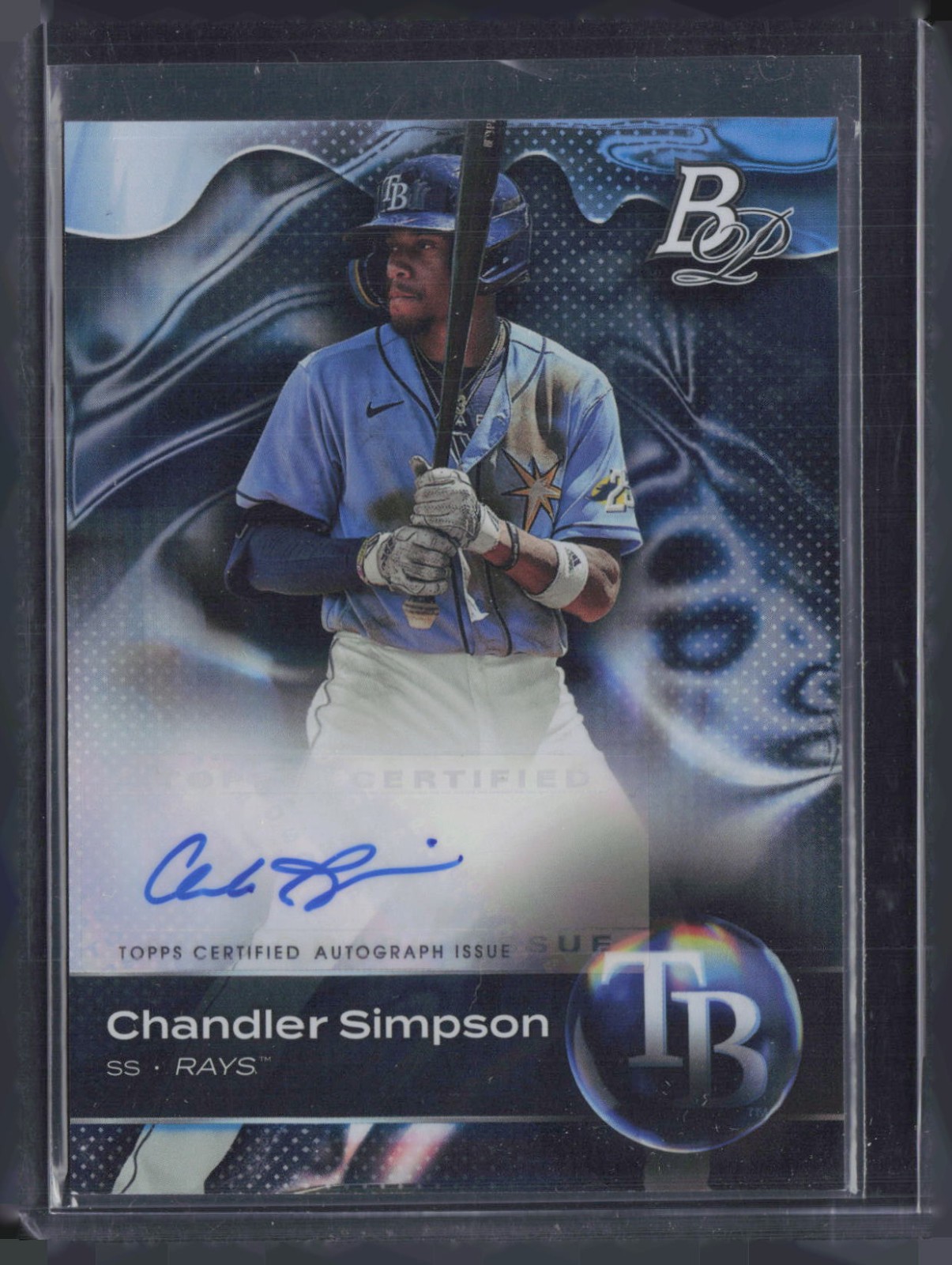 2023 Bowman Platinum Top Prospects Chandler Simpson Auto Autograph