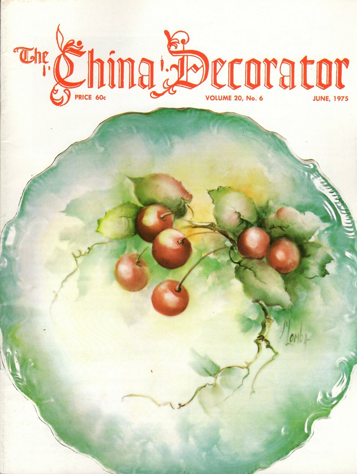 1975 Vtg The China Decorator Magazine 12 Issues Wild Roses, Lilacs, Birds, Santa