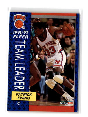 Patrick Ewing Basketball #389 1991-92 Fleer New York Knicks