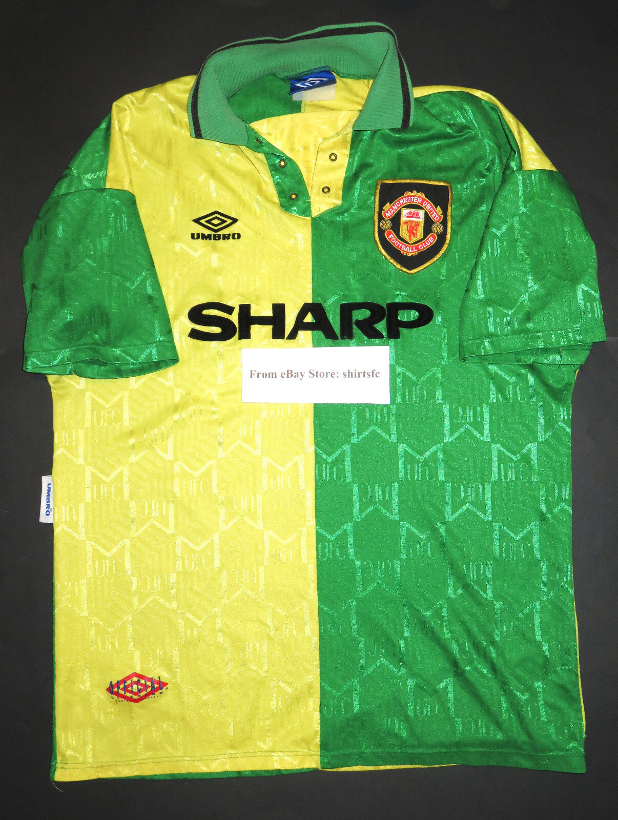 ウェア UMBRO Manchester United 92-94  kit 1992-94 Manchester United Home Shirt M - Football Shirt