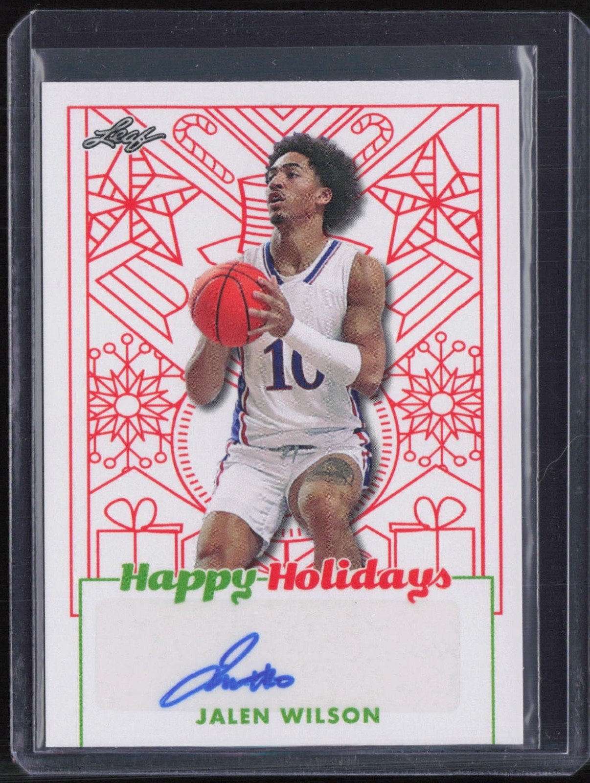 2023 Leaf Happy Holidays Jalen Wilson Auto Autograph RC Rookie
