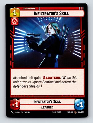 Infiltrators Skill Learned Upgrade Saboteur Event Card Aggression Boost