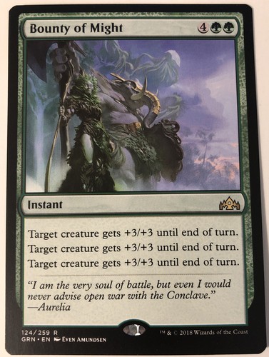 Bounty of Might 2x FOIL GRN MTG Guilds of Ravnica Rare MINT green Bounty of Might 2x FOIL GRN MTG Guilds of Ravnica Rare MINT green