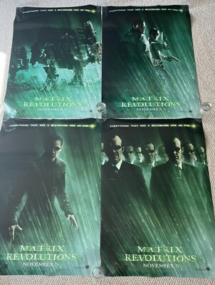 Matrix Revolutions 27'' x 40'' Original 2003 DOUBLE SIDED Movie Posters Set of 4