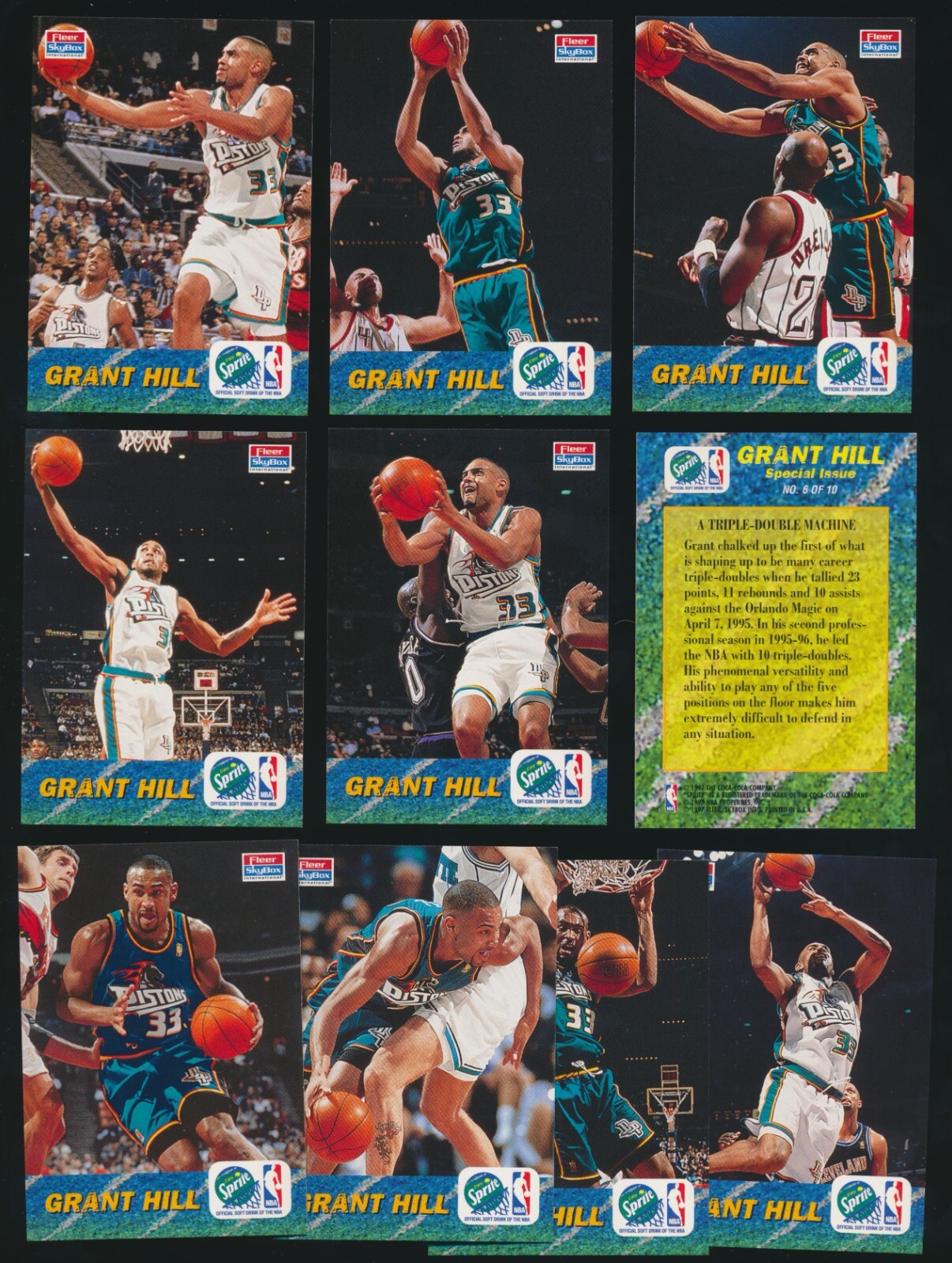 97-98 SPx Grant Hill パラレル５枚セット 1997-98 Upper Deck SPX Sky Blue Parallel Card Grant Hill #13