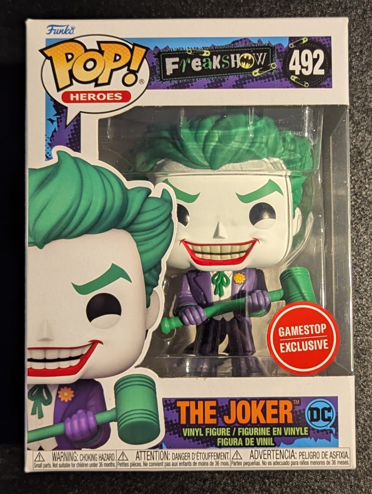 Funko Pop! The Joker #492 - Freakshow - DC Comics - GameStop