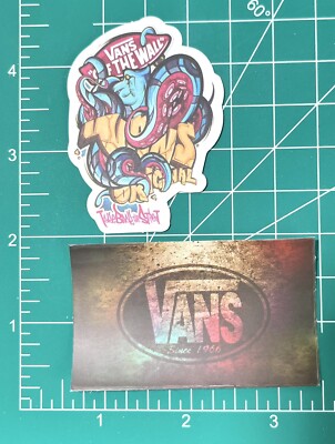 Vans Off The Wall Take Back The Streets Graffiti / Since 1966 Sticker Skateboard