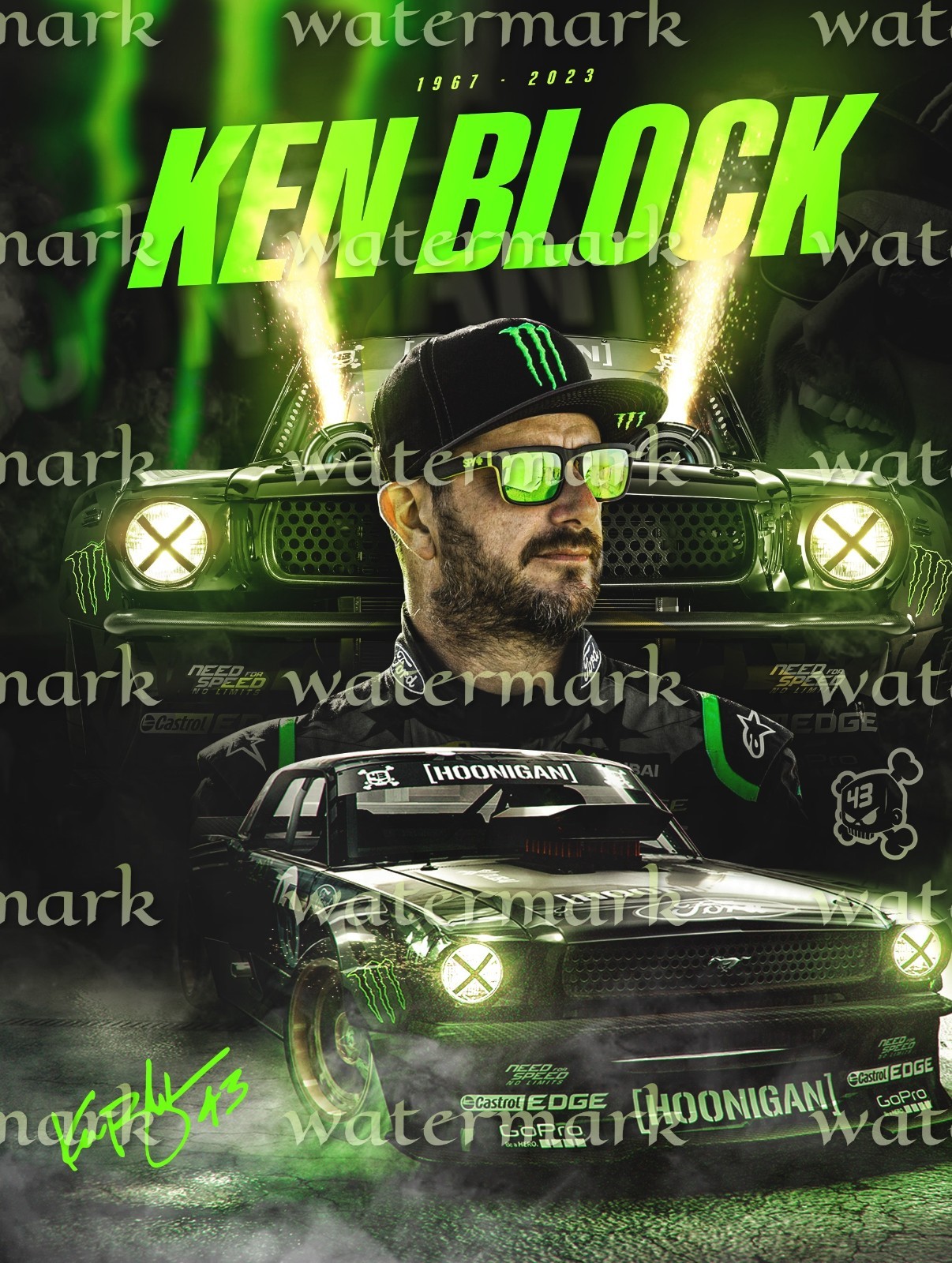 レア物　 KEN BLOCK ケン・ブロック　直筆サイン入りポスター レア物 KEN BLOCK ケン・ブロック 直筆サイン入りポスター
