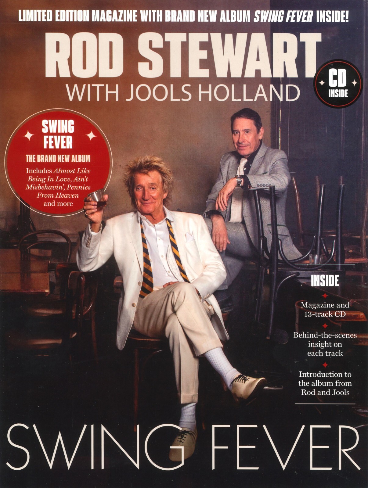UK Rod Stewart with Jools Holland Magazine: Free Swing Fever