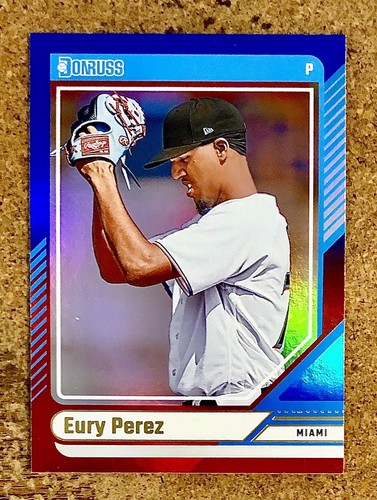 2024 Panini Donruss Baseball Red Blue Holo Eury Perez #19