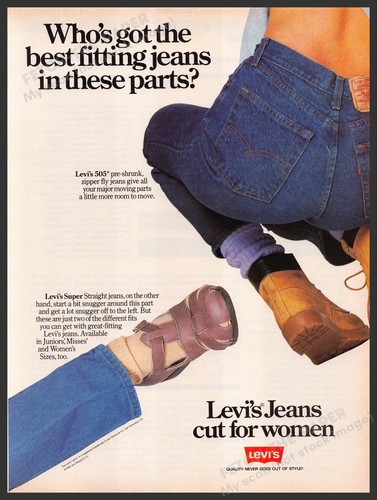 その他 1980's LEVI'S ADVERTISING POSTER Levi's Jeans 1980s Print Advertisement Ad 1988 Boys Relax No
