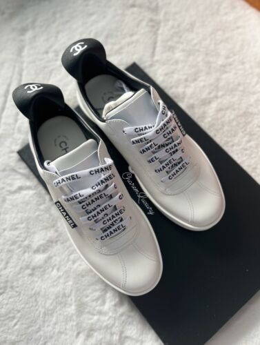 CHANEL, Shoes, Chanel Sneakers Mesh Suede Calfskin Size 42