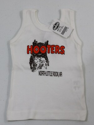 NORTH LITTLE ROCK,AR HOOTERS WHITE INFANT OWL TANK TOP - SIZE: 6 MONTHS SHIRT