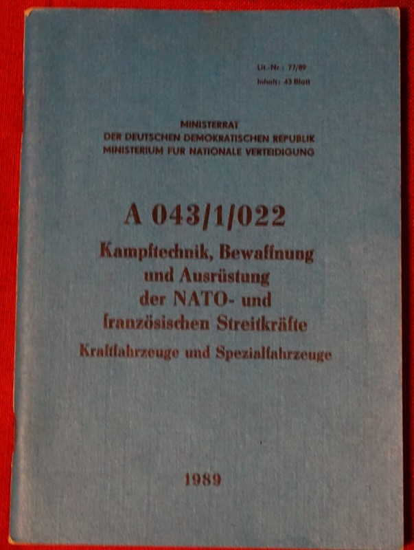 Kampftechnik, Bewaffnung Und AusrÃ¼Stung Der Nato- Und FranzÃ¶Sischen StreitkrÃ¤Fte