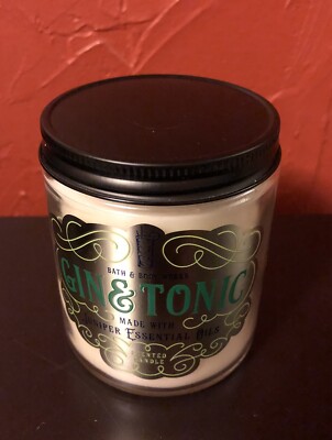 NEW Bath & Body Works White Barn Gin & Tonic Medium Jar Candle 7 oz VERY RARE!