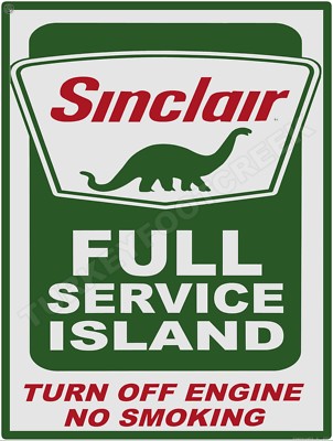 Sinclair Full Service Island 9'' x 12'' Metal Sign