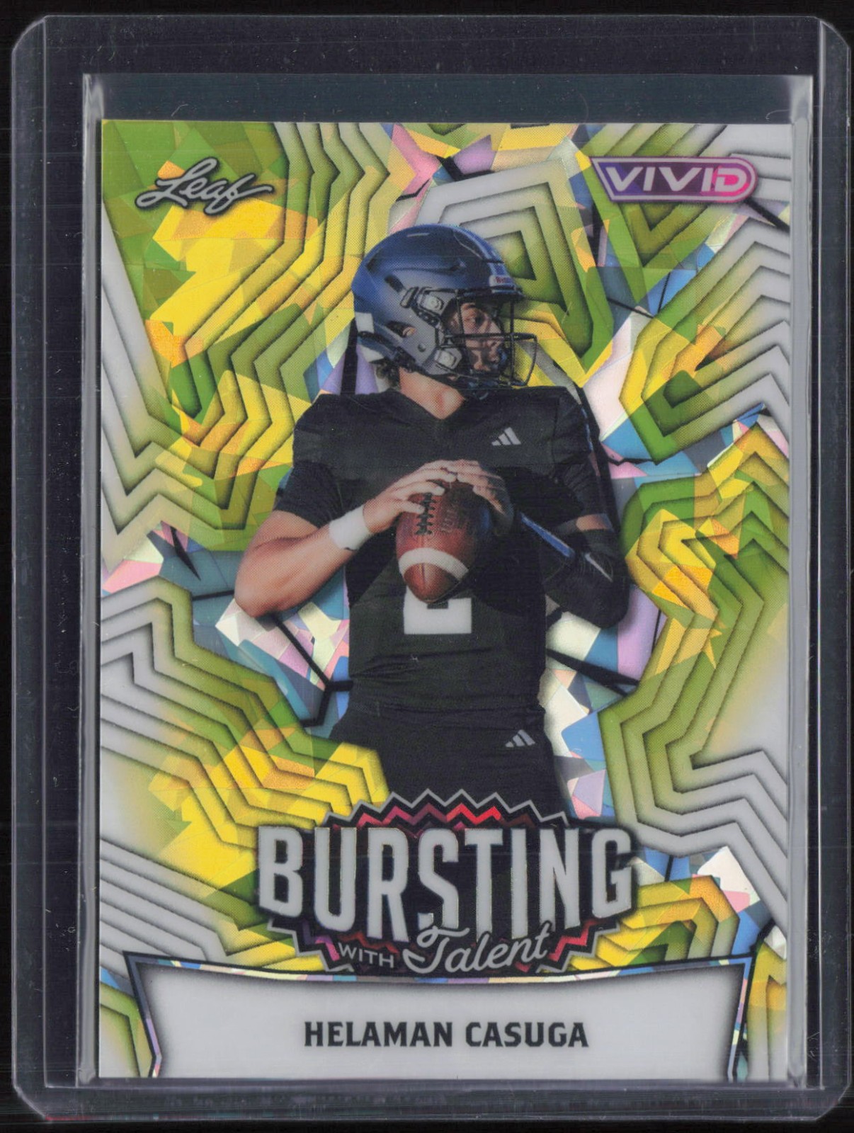 2025 Leaf Vivid Bursting With Talent Crystal Yellow Helaman Casuga 1/1