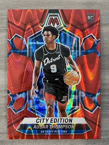 2023-24 Panini Mosaic Ausar Thompson City Edition Rookie Red