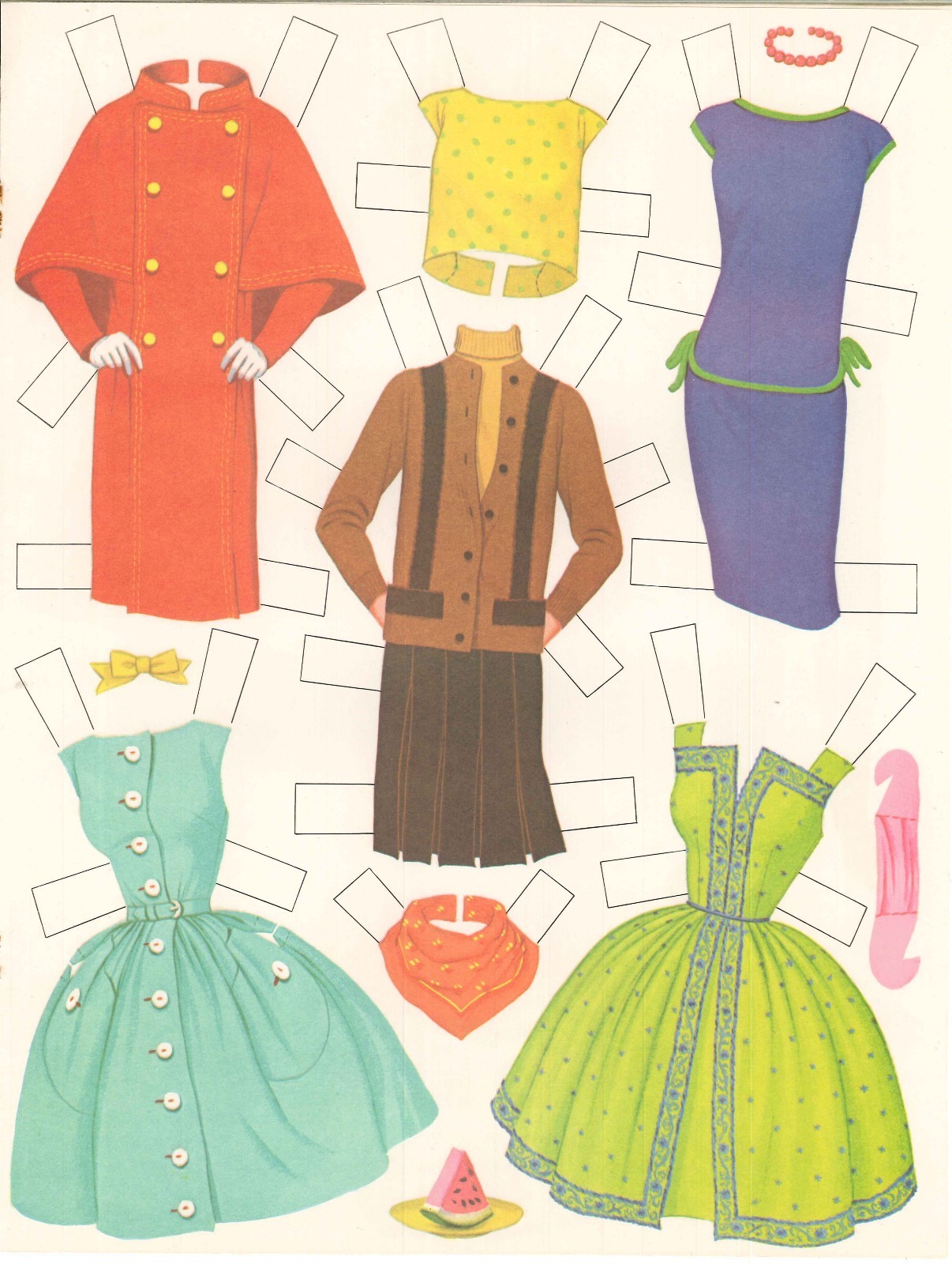 VINTGE UNCUT 1960s BARBIE PAPER DOLL HD LASER REPRODUCTION~PRETTY LO PR FREE SH 