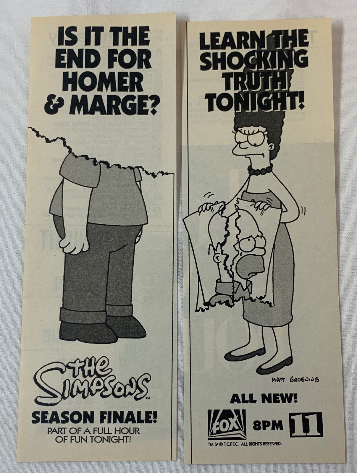1994 two-part FOX tv ad ~ THE SIMPSONS is it the end for