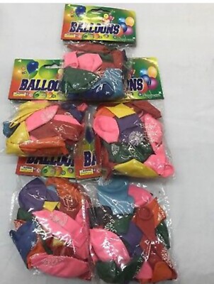 Lot of 100 pcs Happy Birthday Celebration Latex Balloons Assorted colors