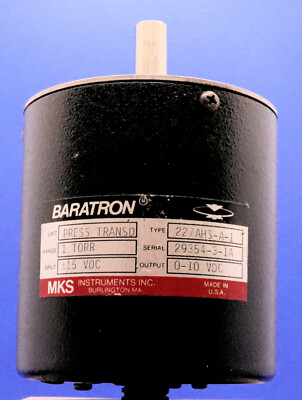 MKS 227AHS-A-1 1 TORR BARATRON PRESSURE TRANSDUCER SS ½ TUBE 