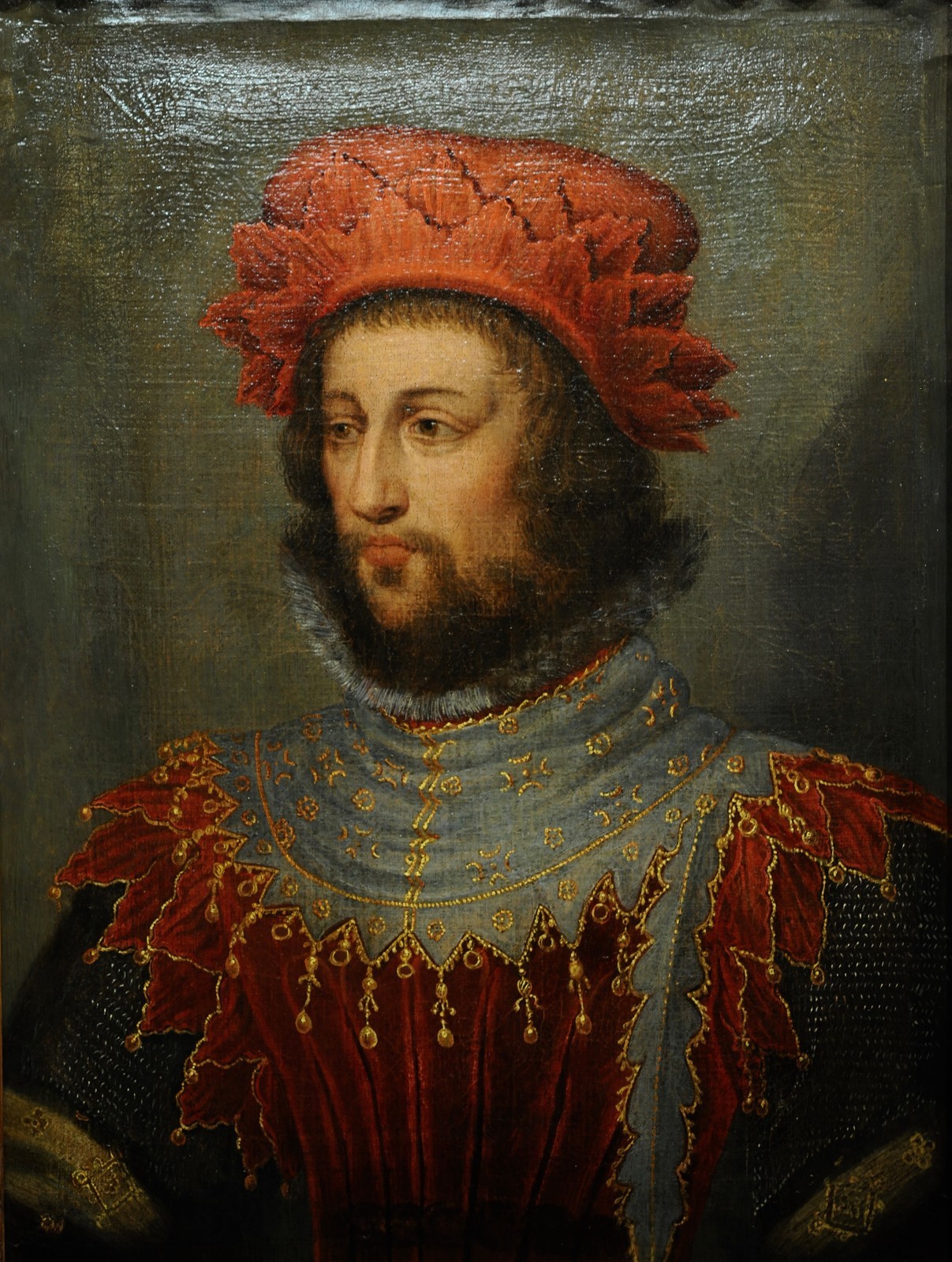 17th century Italian Portrait of a Gentleman in medieval costume-Oil painting