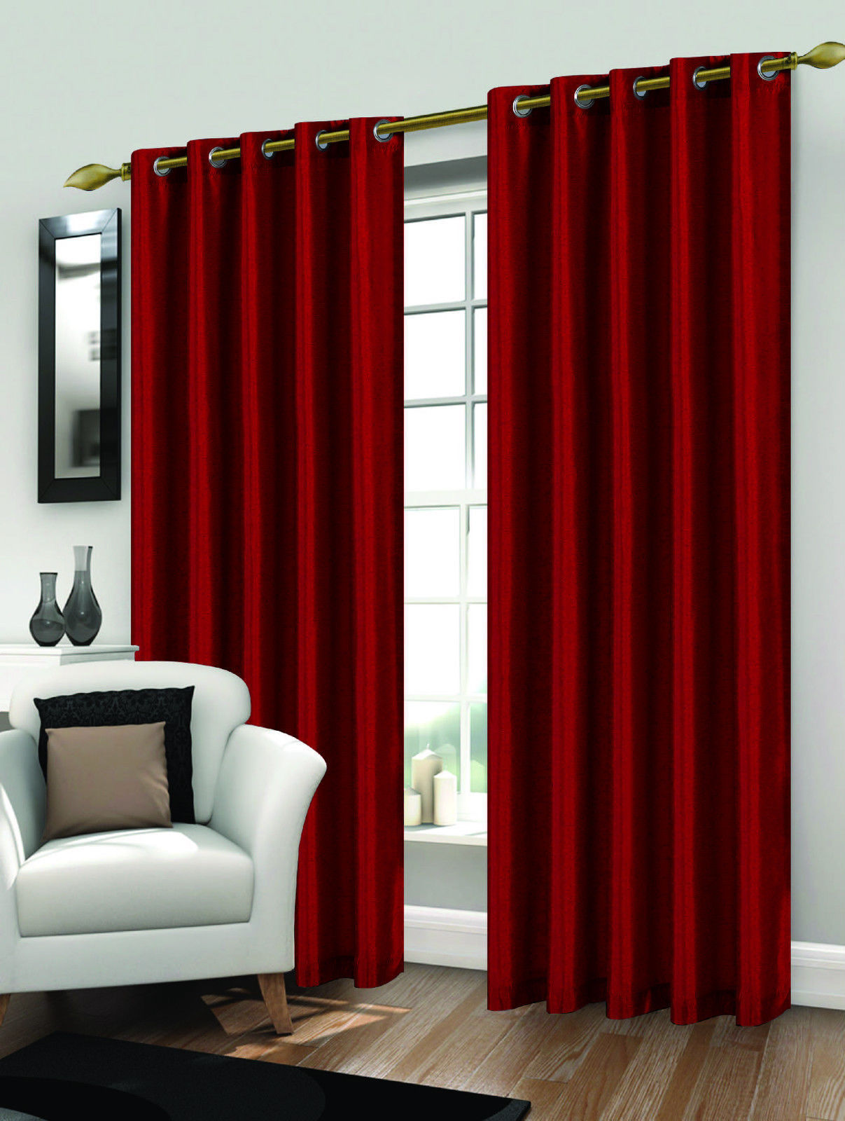Gardinen und Vorhänge in Rot