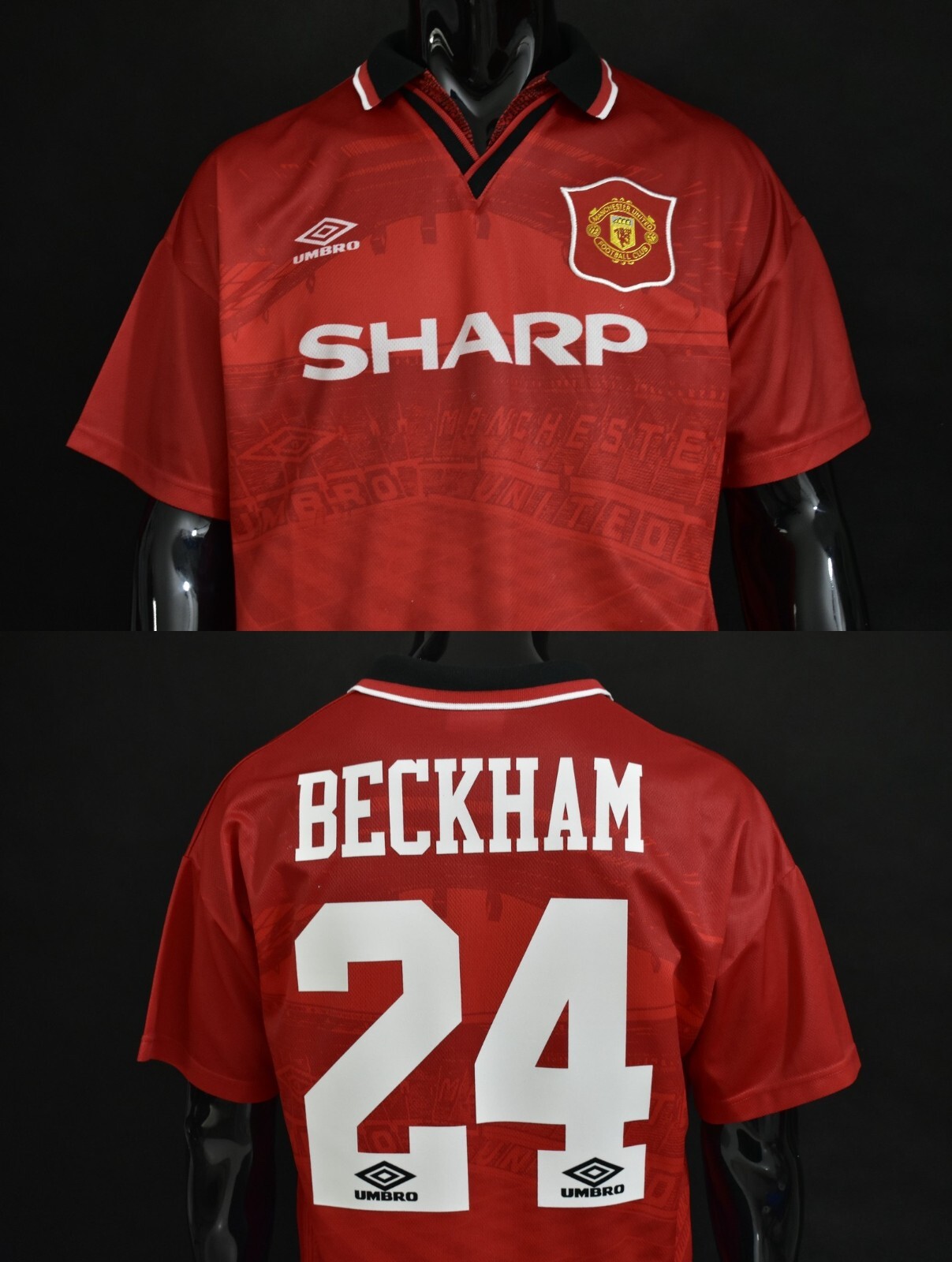 1994-96 Umbro Manchester United Home Shirt David BECKHAM #24 1994-96 Umbro Manchester United Home Shirt David BECKHAM #24