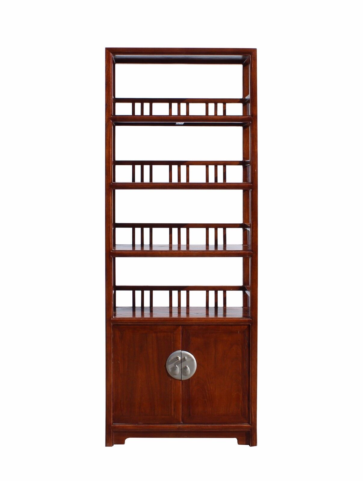 Chinese Distressed Brown 4 Shelves Bookcase Display Cabinet cs3437S Chinese Distressed Brown 4 Shelves Bookcase Display Cabinet cs3437S