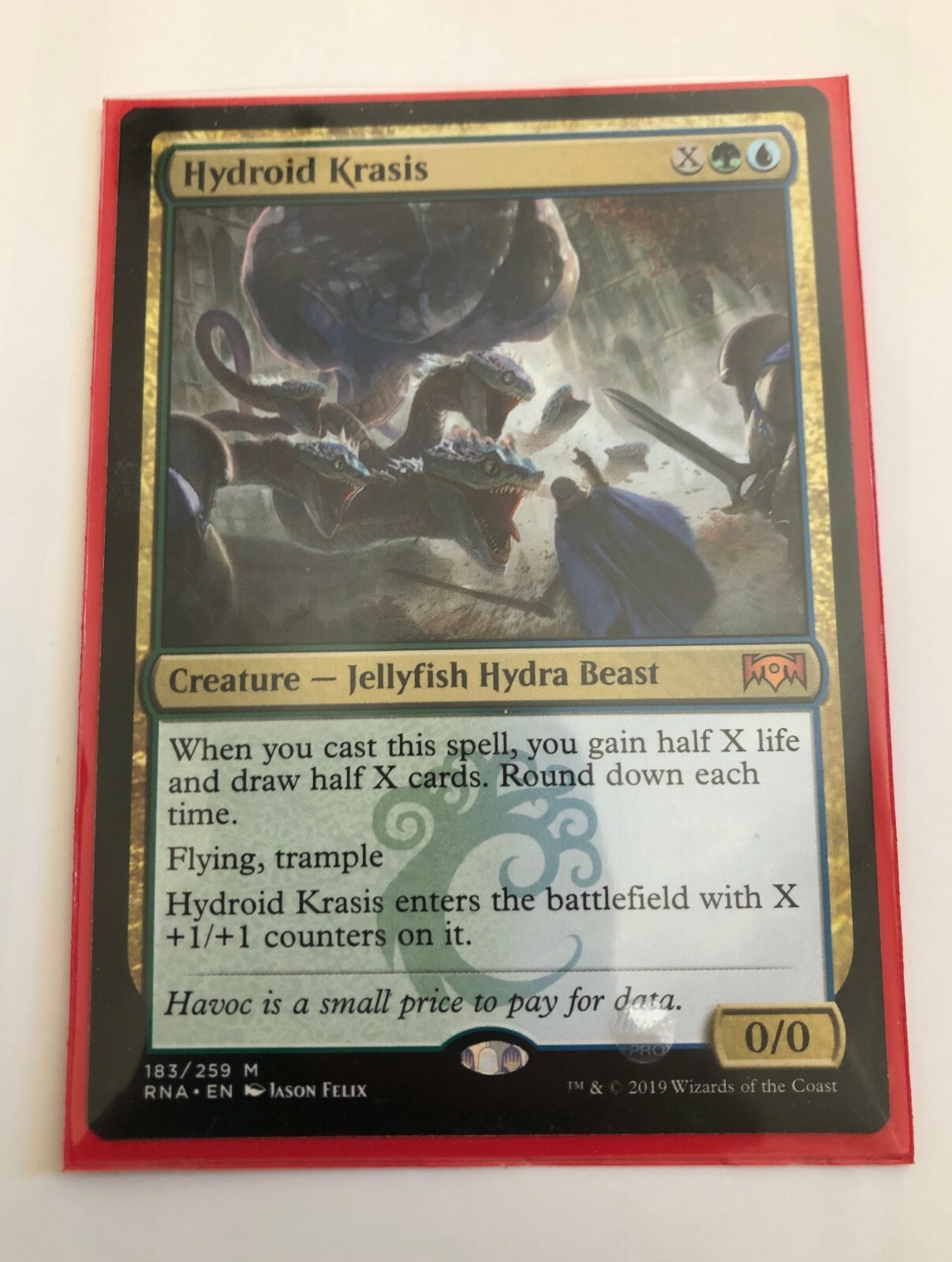 Hydroid Krasis 1x FOIL RNA MTG Ravnica Allegiance Mythic MINT green blue Hydroid Krasis 1x FOIL RNA MTG Ravnica Allegiance Mythic MINT green blue