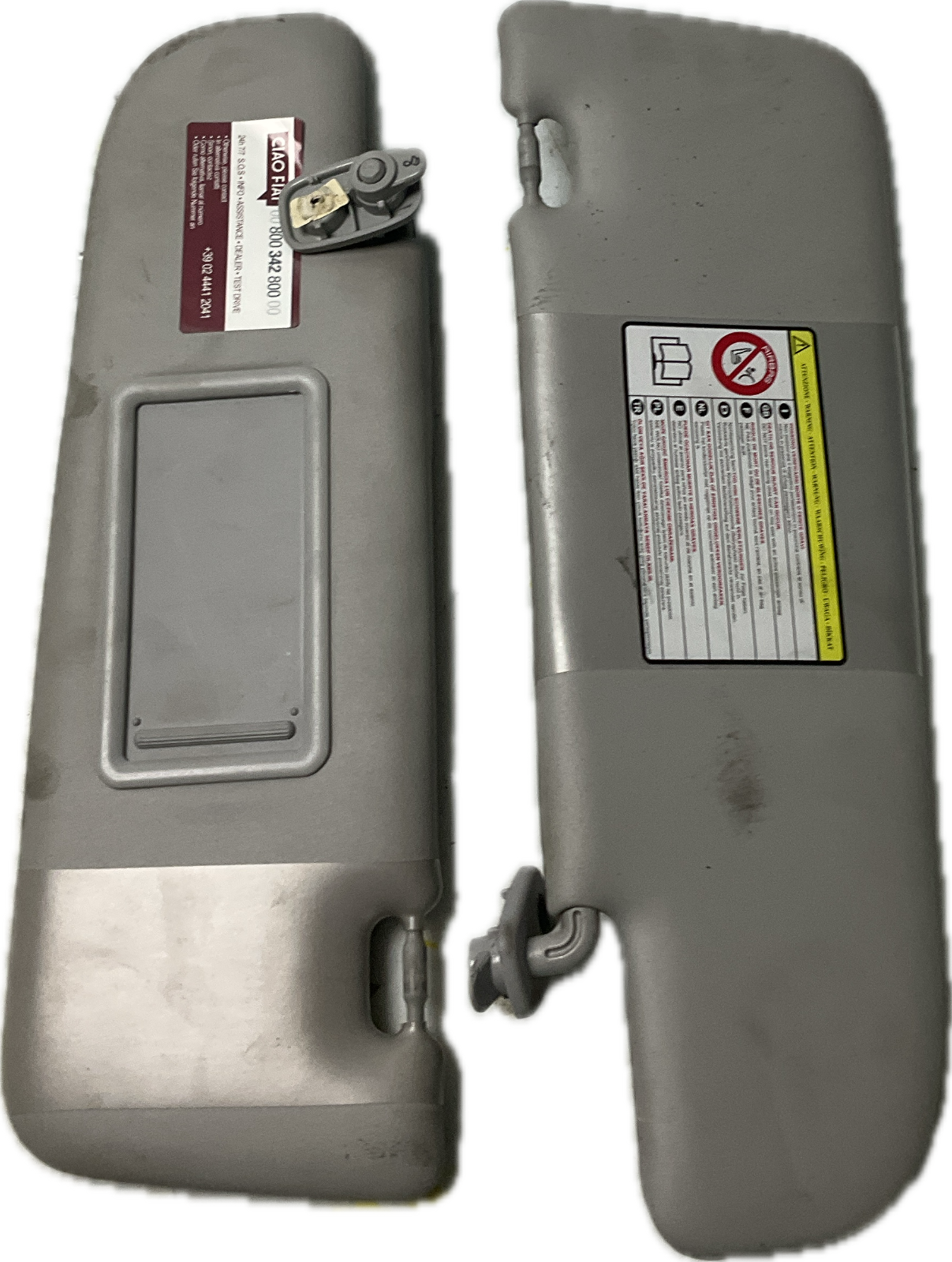 Aletta pantina parasole destra e sinistra dx sx  FIAT PANDA 312 anno 2012