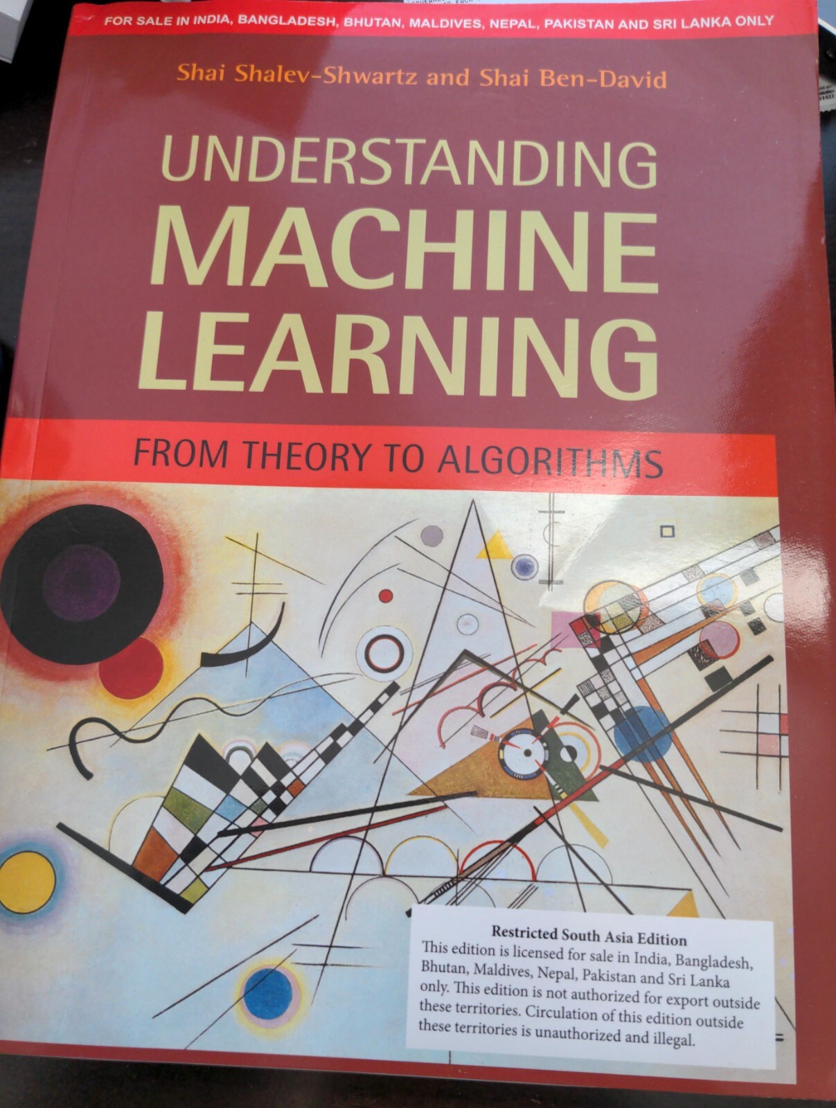 Understanding Machine Learning By Shai Shalev-Shwartz, 3rd