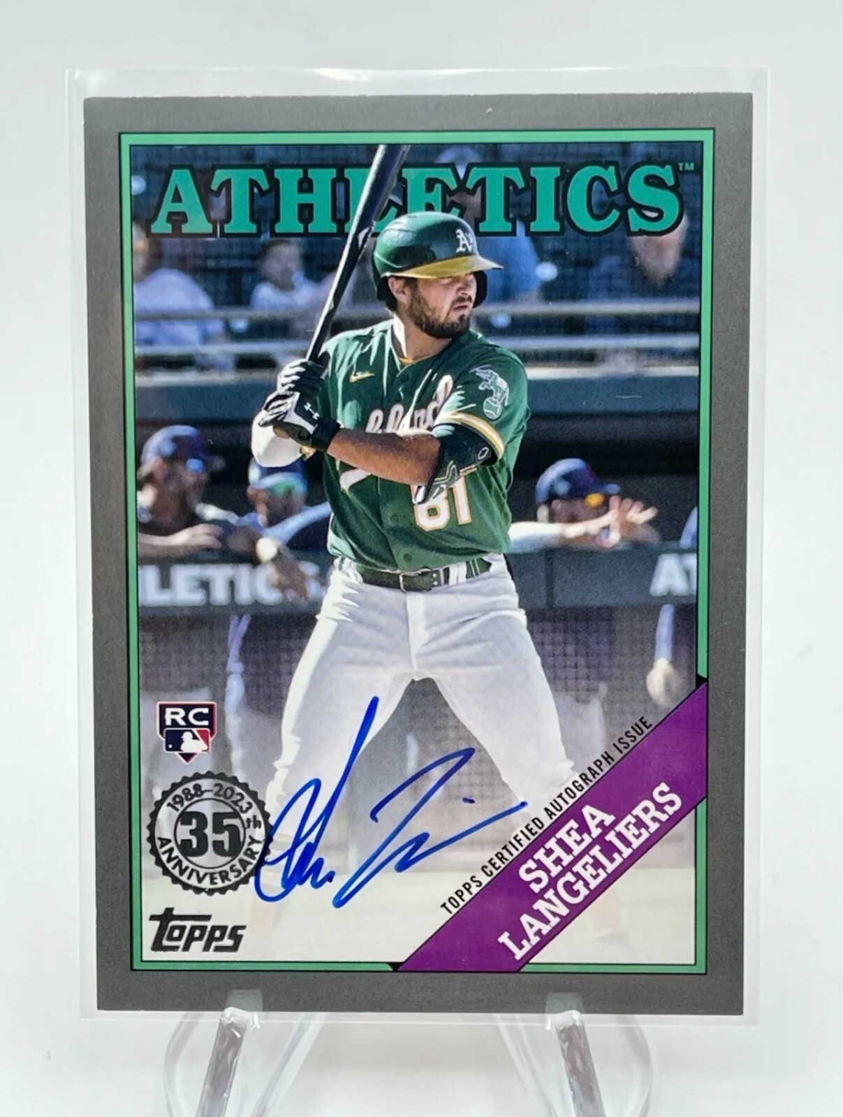 シラ No.1 2023 Topps Shea Langeliers Auto Platinum 1/1 One of One