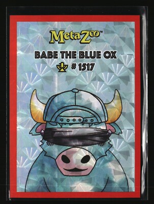 MetaZoo BABE THE BLUE OX Cracked Ice Full Holo (2023 PFP Set) NM/Near Mint