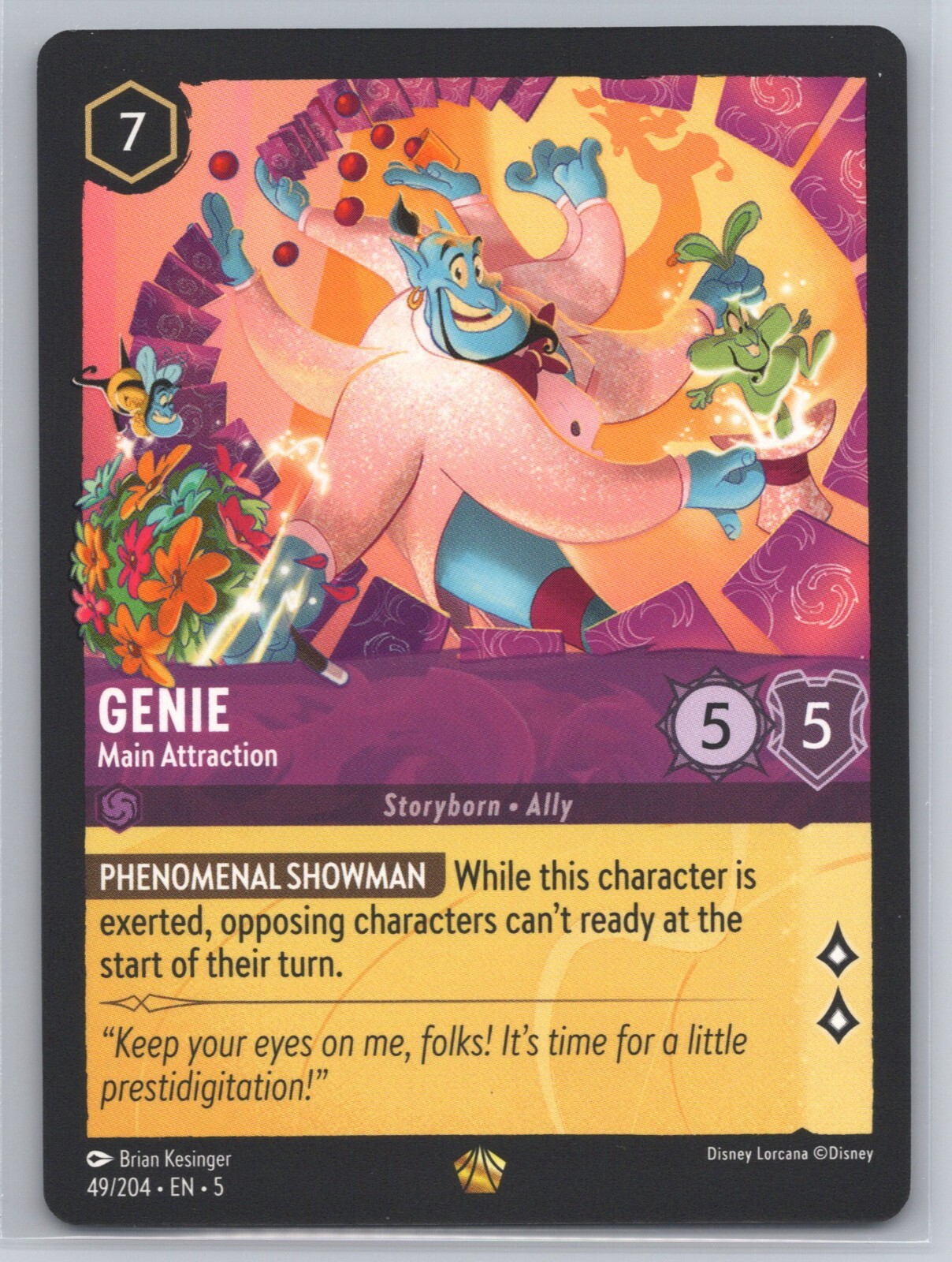 その他 PSA10Disney Lorcana Genie #209 811 ⚔️DOUBLE SWORD ERROR⚔️ Genie On The Job PSA 10 Enchanted