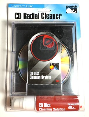 Scotch 3M CD Radial Cleaner 1993 Cleaning Pad Cleaning Solution Sealed READ