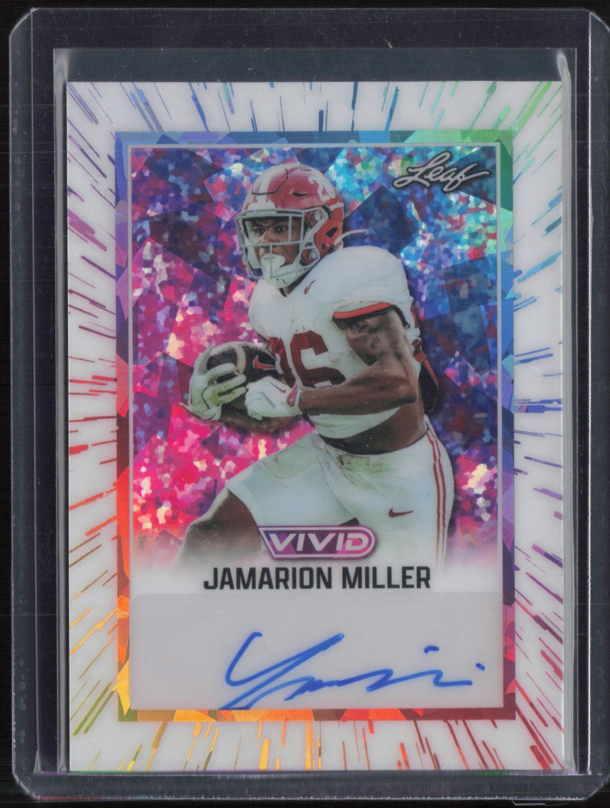 2025 Leaf Vivid Crystal White Jamarion Miller 1/1 Auto Autograph