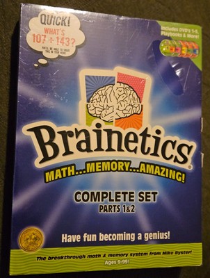 BRAINETICS - Math...Memory...Amazing - Complete Set Parts 1 & 2 - New - Byster