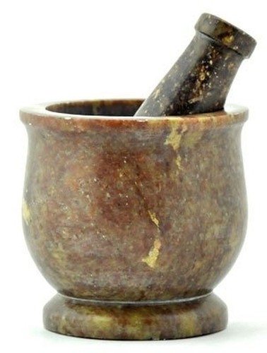 工芸品 KEIJI Zero Japan KTZ-002 Blue Herb Mortar with Wooden Roller W160