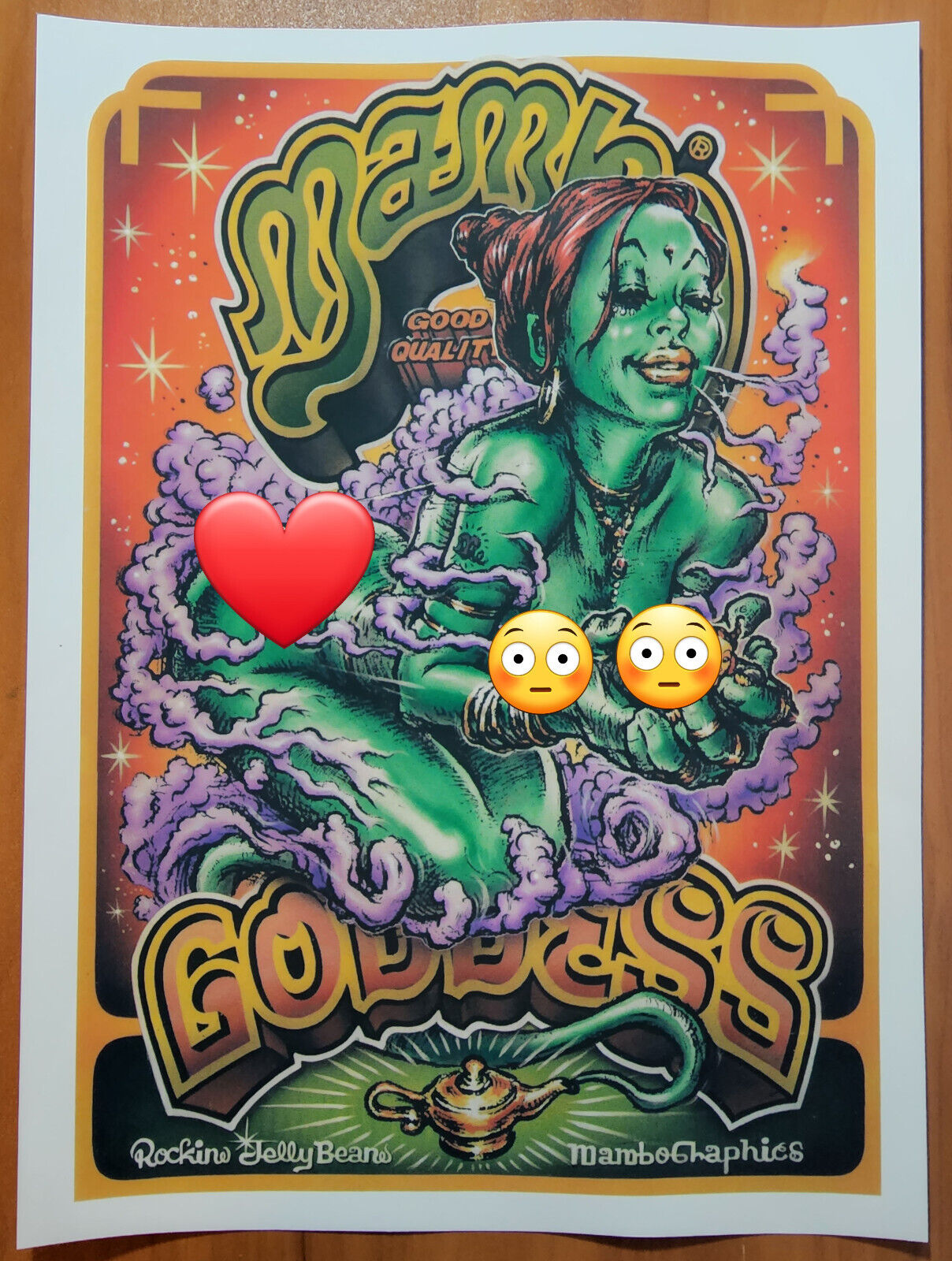 Rockin Jelly Bean Mambo Goddess, Genie In A Bottle POSTER Rockin Jelly Bean Mambo Goddess, Genie In A Bottle POSTER