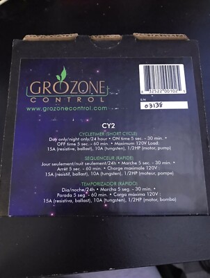 Grozone Controls CY2 Short Period Cyclestat w/Day/Night Sensor New In The Box