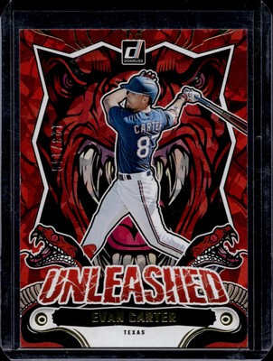 2024 Donruss #6 Evan Carter Unleashed Red Ice #/149