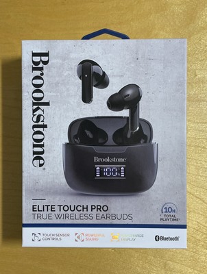 Brand New Brookstone Elite Touch True Wireless Earbuds Black auto pairing